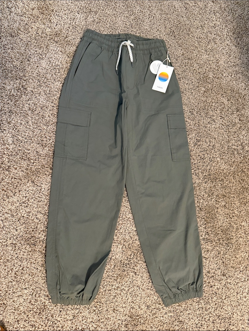 Vuori Olive Cargo Joggers with Drawcord